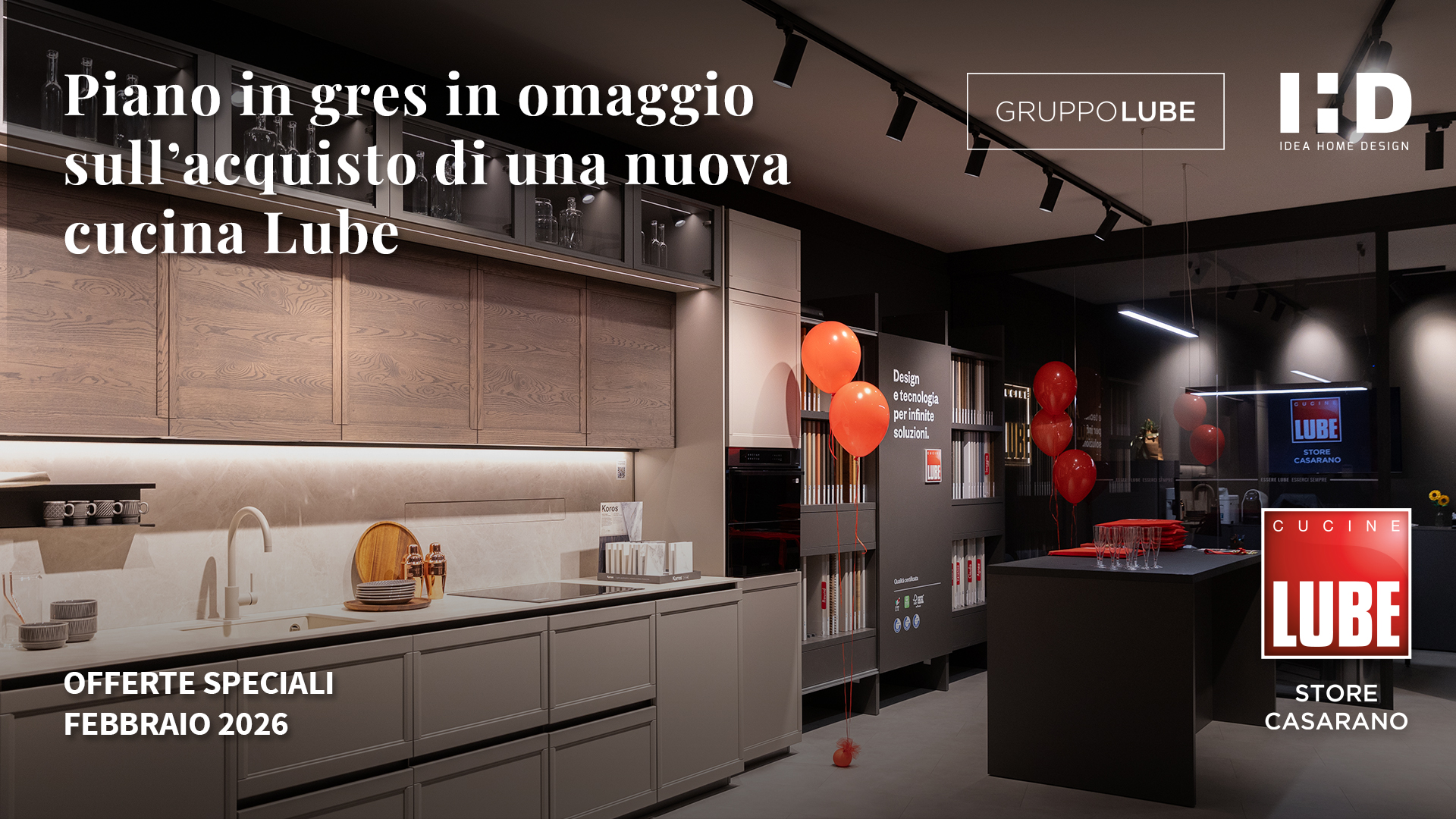 Febbraio 2026 - Piano in gres + 2 elettrodomestici omaggio